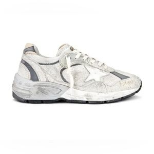 Golden Goose Women Running Dad Sneaker Silver White NIB Auth